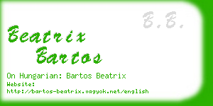 beatrix bartos business card